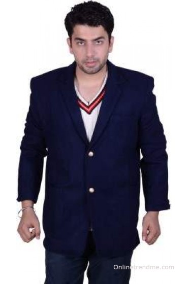 SST Solid Single Breasted Formal Men's Blazer